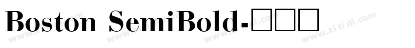 Boston SemiBold字体转换